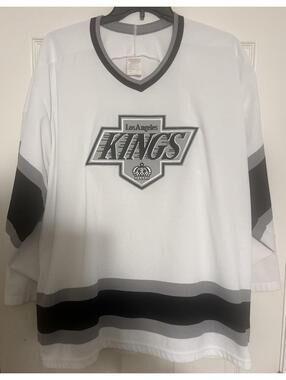 Vintage 90s CCM Los Angeles Kings LA NHL Hockey Jersey Size XL White
